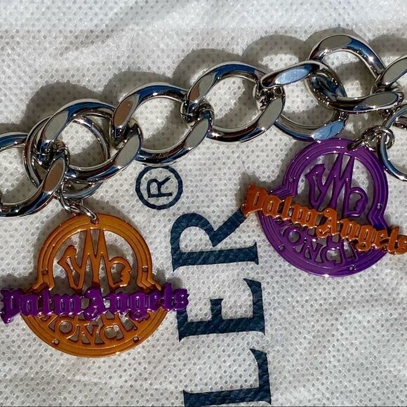 Limited Edition RARE Moncler x Palm Angels Silver Logo Chain Belt / Necklace - Picture 15 of 16